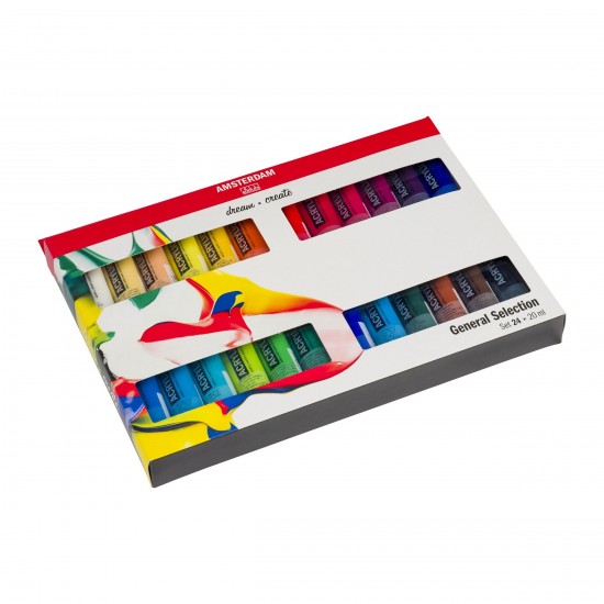 ACRYLIC 12 X 20 ML TUBES AMSTERDAM STANDARD SERIES PAINTS - OF ROYAL TALENS - ACRYLIC 12 X 20 ML TUBES AMSTERDAM STANDARD SERIES PAINTS - OF ROYAL TALENS -